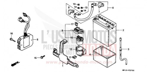 BATTERIE XRV750M de 1991